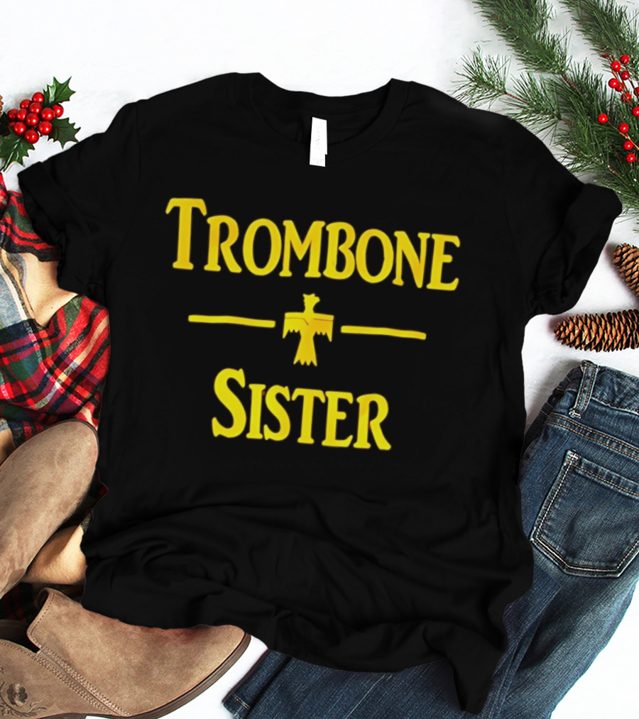 Trombone Sister Yellow Thunderbird Between Lines T-Shirt