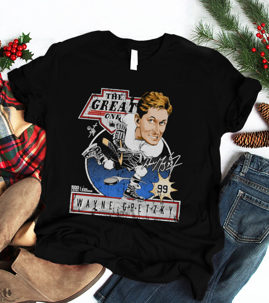 Wayne Gretzky The Great One Los Angeles Kings Caricature Bruce Stark Collection 99 T-Shirt