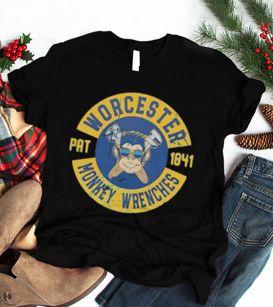 Worcester Pat 1841 Monkey Wrenches Monkey T-Shirt