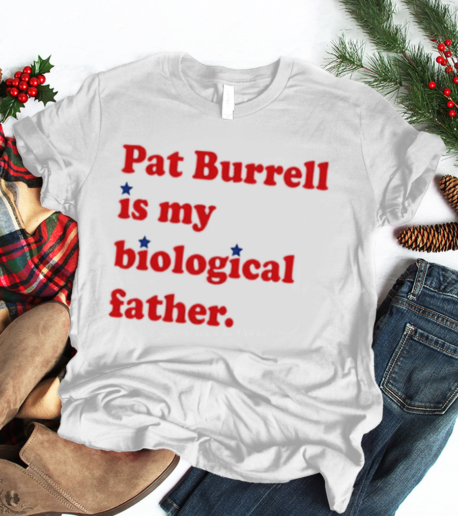 Pat Burrell Is My Biological Father Red Blue Star Dots T-Shirt