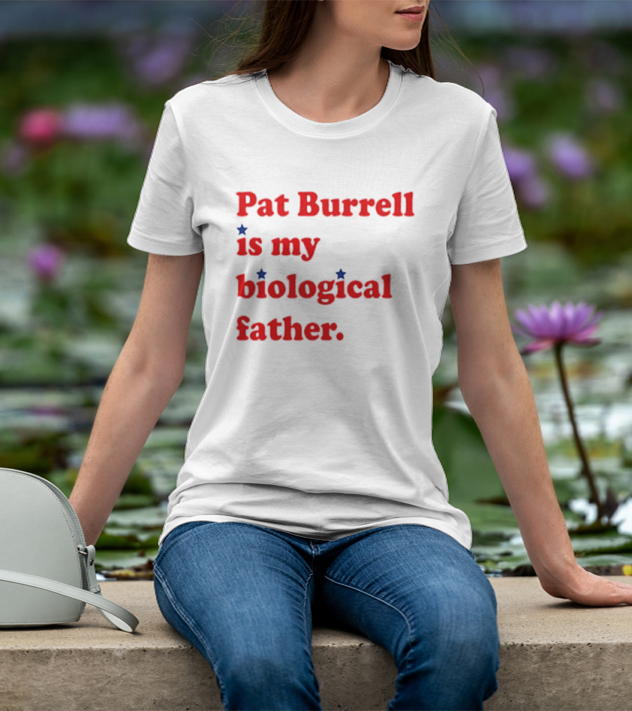 Pat Burrell Is My Biological Father Red Blue Star Dots T-Shirt
