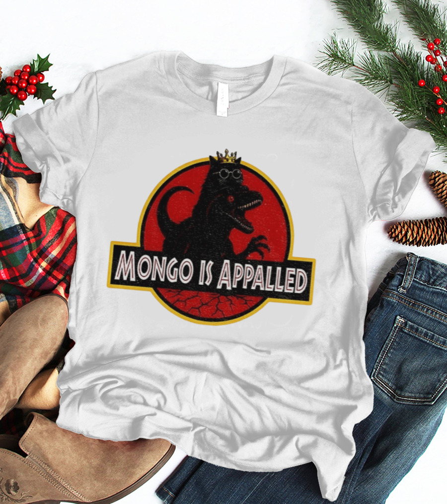 Mongo Is Appalled Dinosaur Crown Sunglasses Red Circle T-Shirt