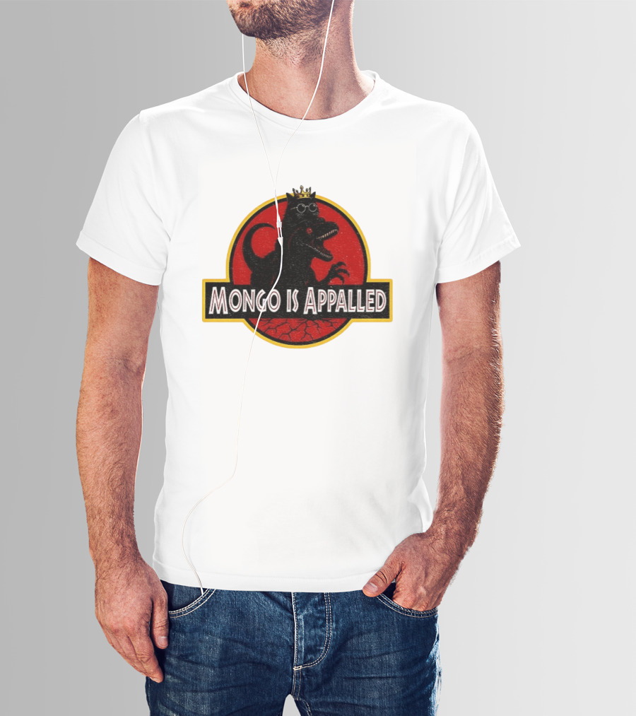 Mongo Is Appalled Dinosaur Crown Sunglasses Red Circle T-Shirt
