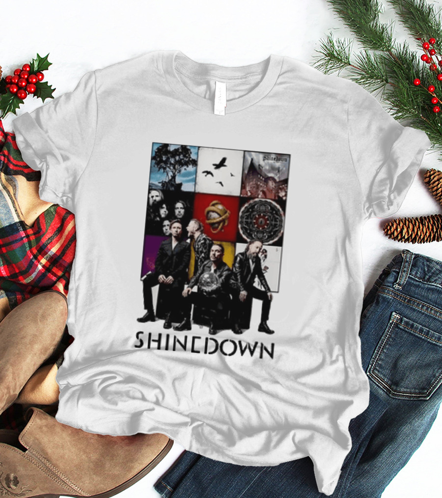 Shinedown Us And Them Album Cover Band Members Collage T-Shirt