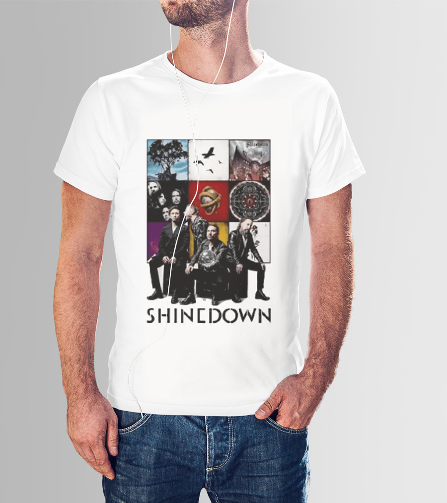 Shinedown Us And Them Album Cover Band Members Collage T-Shirt