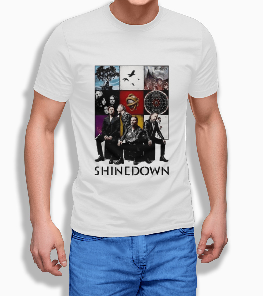 Shinedown Us And Them Album Cover Band Members Collage T-Shirt