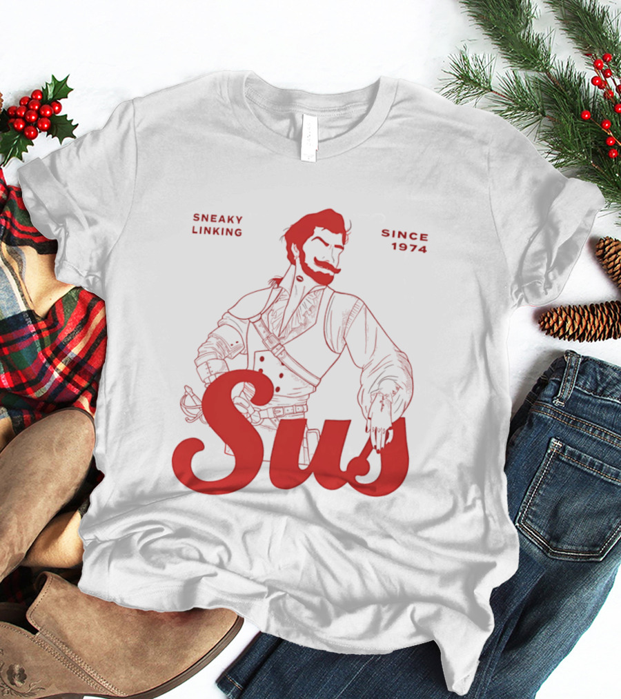 Sneaky Linking Since 1974 Sus Man Red Western T-Shirt