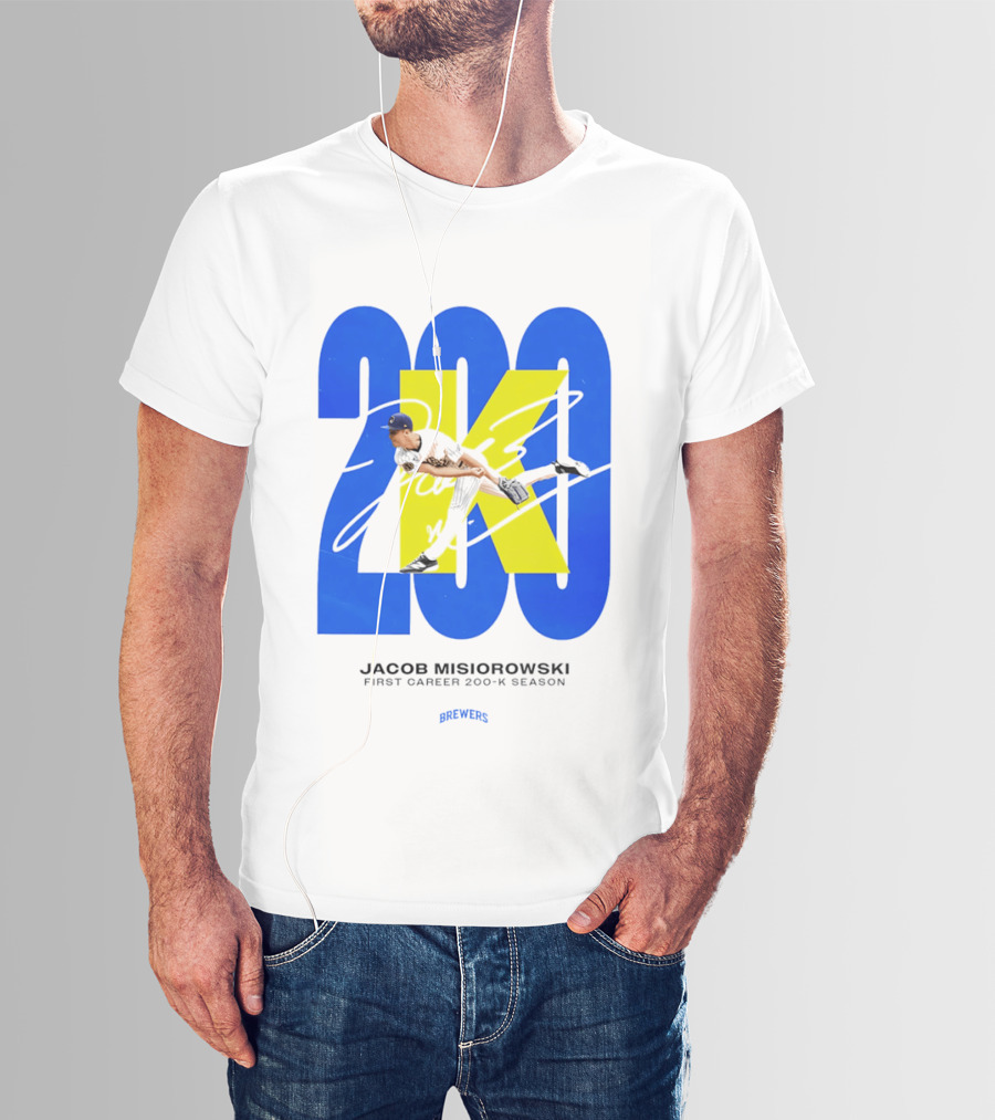 Jacob Misiorowski First Career 200 K Season Brewers 200K T-Shirt