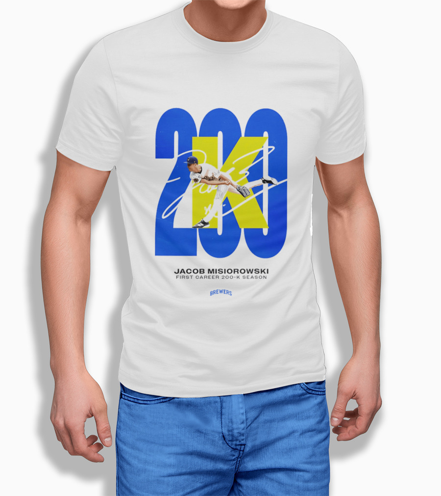 Jacob Misiorowski First Career 200 K Season Brewers 200K T-Shirt