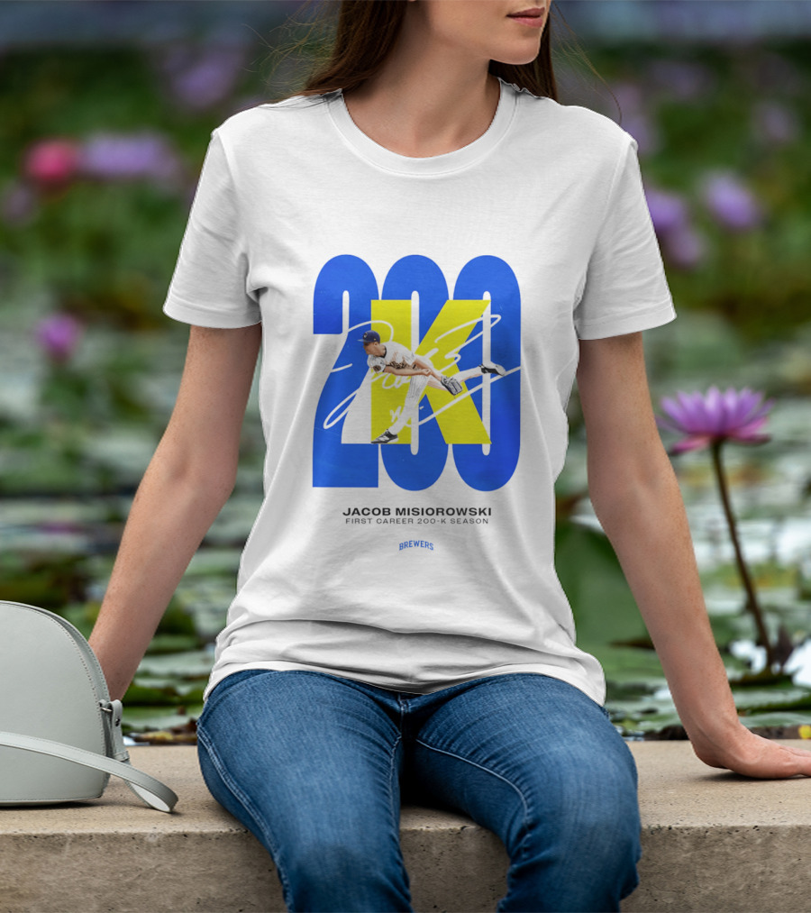 Jacob Misiorowski First Career 200 K Season Brewers 200K T-Shirt