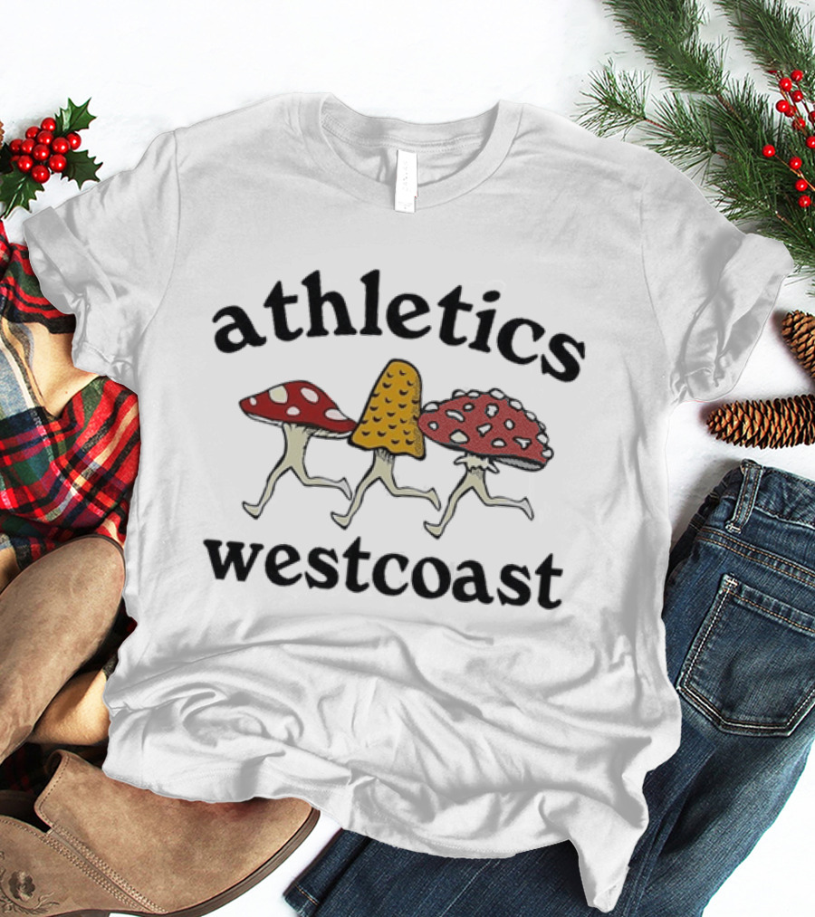 Athletics West Coast Fun Run Mushrooms Running T-Shirt