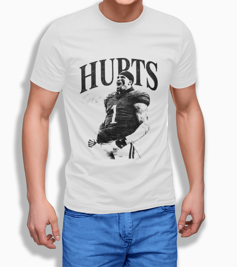 Jalen Hurts Philadelphia Eagles Number One Signature Football Player T-Shirt