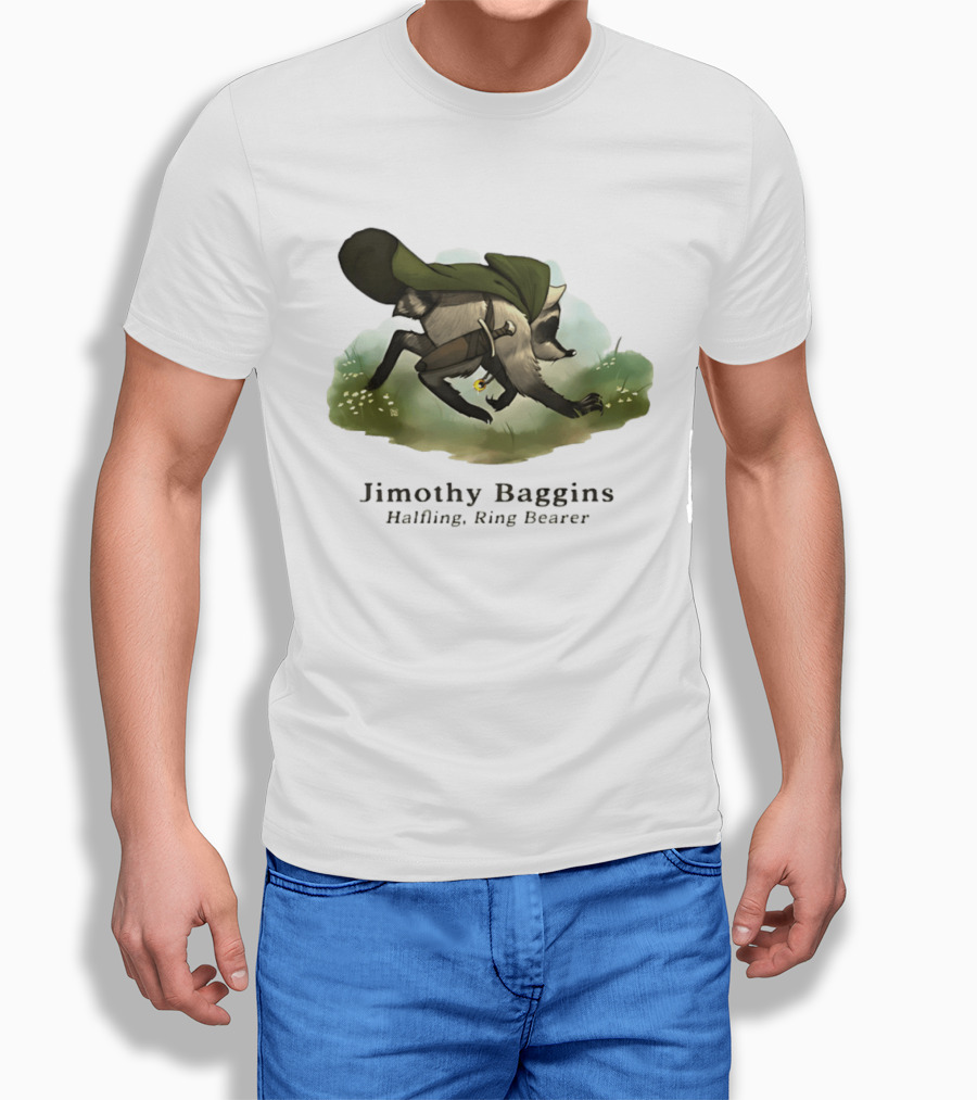Jimothy Baggins Halfling Ring Bearer Raccoon Adventure T-Shirt