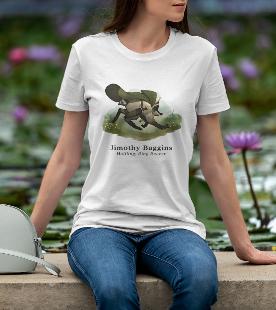 Jimothy Baggins Halfling Ring Bearer Raccoon Adventure T-Shirt
