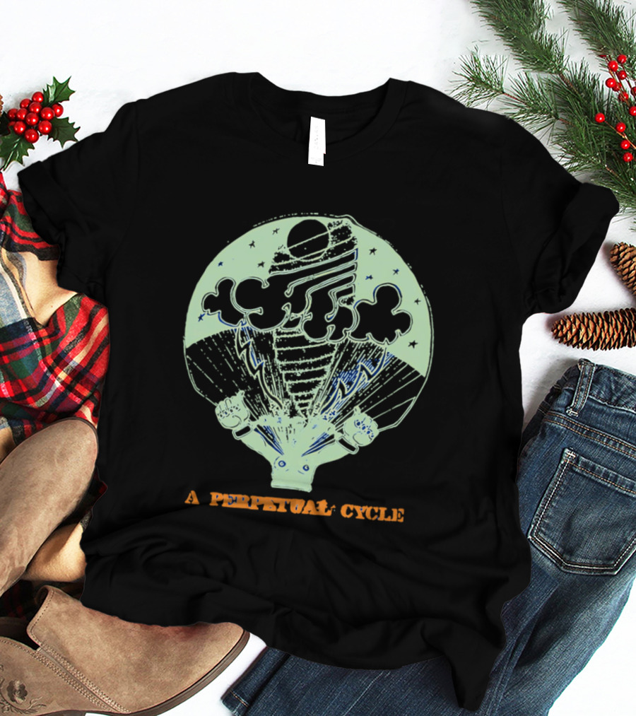 A Perpetual Cycle Tornado 4545 Hands Clouds Stars T-Shirt
