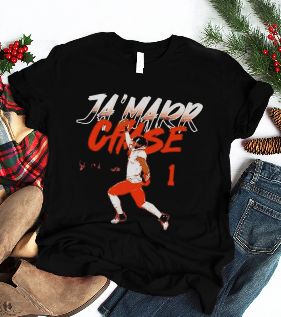 Cincinnati Bengals Ja'Marr Chase One Handed Catch 1 Receiver T-Shirt
