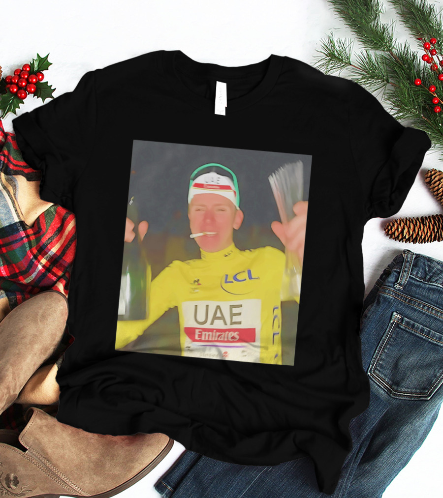 UAE Emirates LCL Tour De France Winner Celebrating T-Shirt