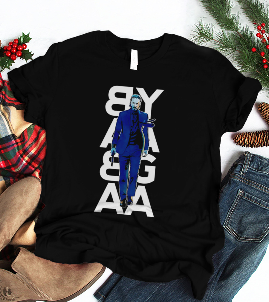 John Wick Baba Yaga Blue Suit Walking Gun T-Shirt