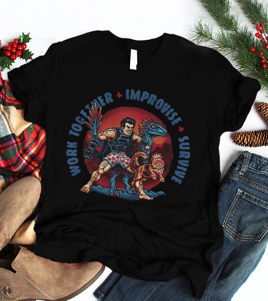 Work Together Improvise Survive Dungeon Crawler Carl Adventure Team T-Shirt