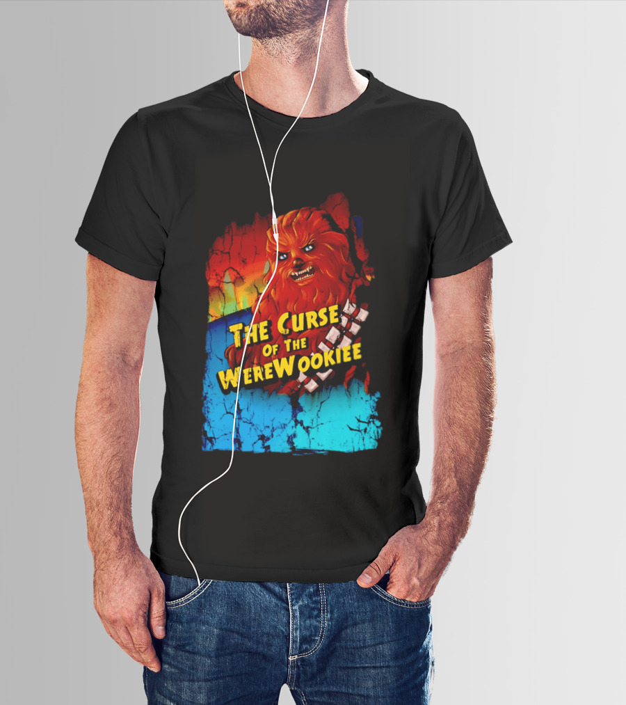 The Curse Of The WereWookiee Retro Horror Monster Mashup T-Shirt
