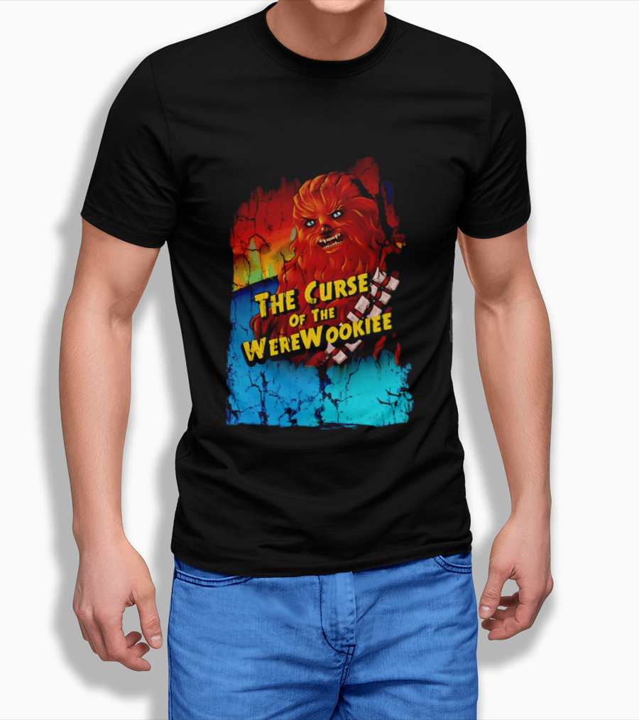 The Curse Of The WereWookiee Retro Horror Monster Mashup T-Shirt