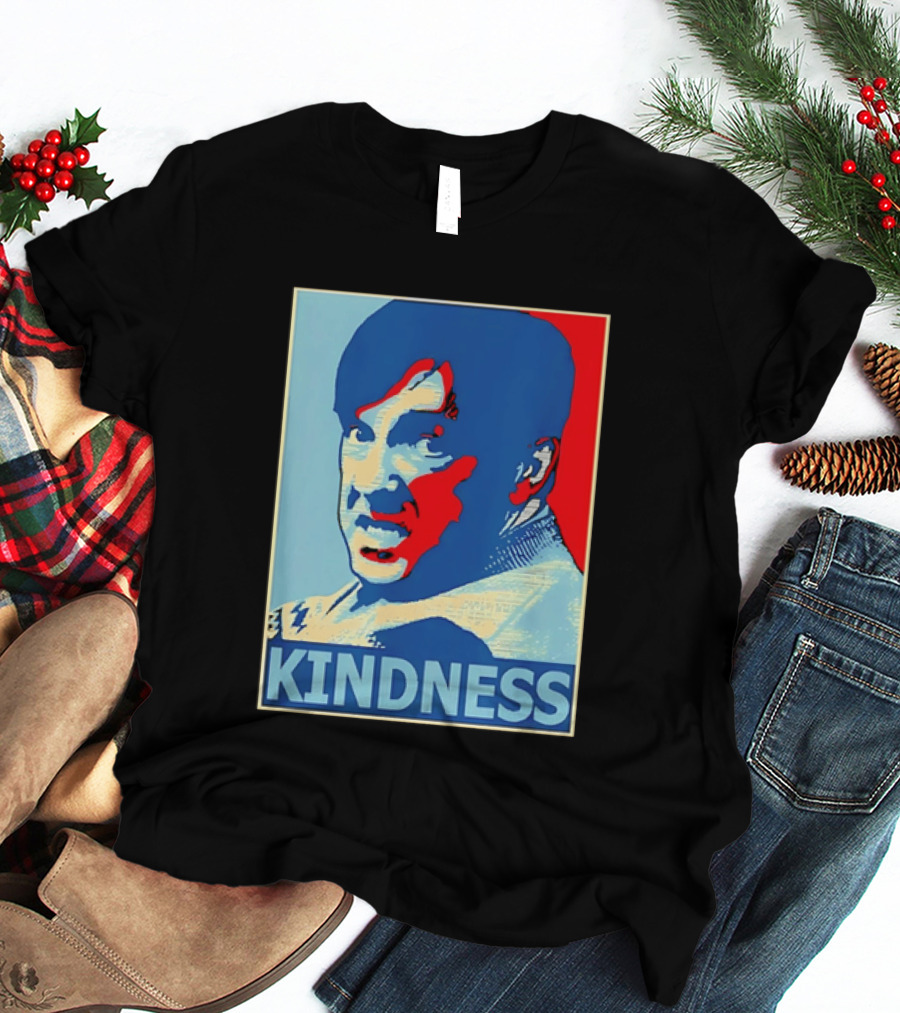 Kindness Mustachioed Man Halftone T-Shirt