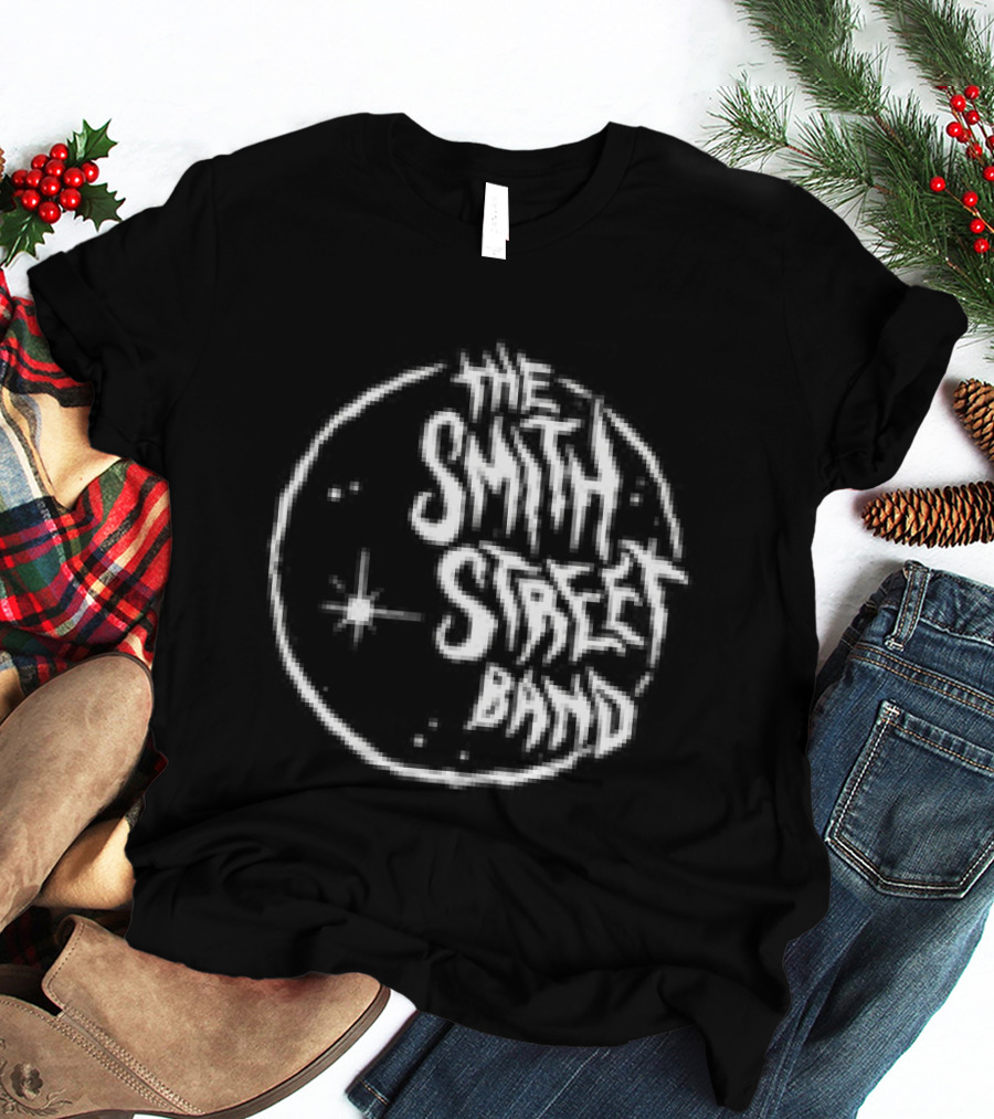 The Smith Street Band Black Moon Design White Circular T-Shirt