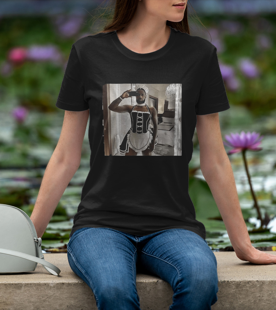 LeBron James Maid Costume Selfie T-Shirt