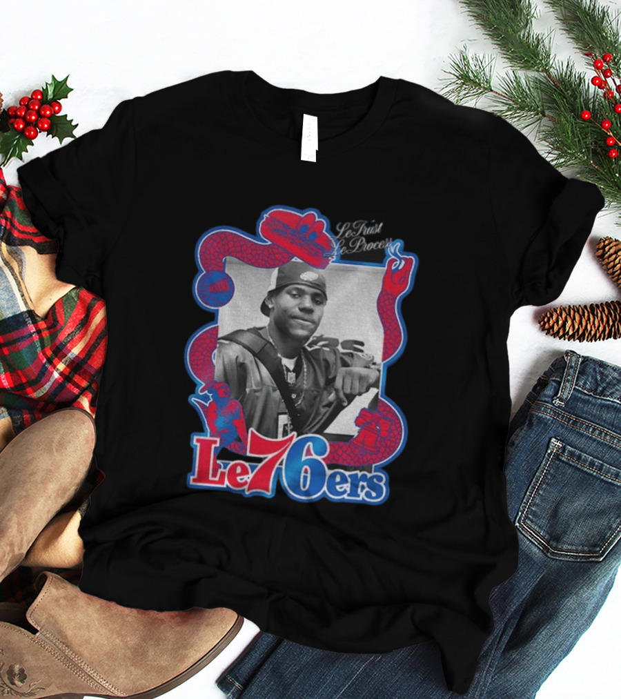 LeTrust LeProcess LeBron James Le76ers Snake Motif T-Shirt