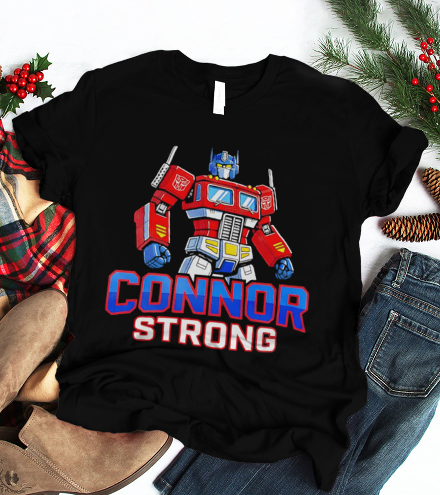 Connor Strong Transformers Optimus Prime Robot Cartoon T-Shirt
