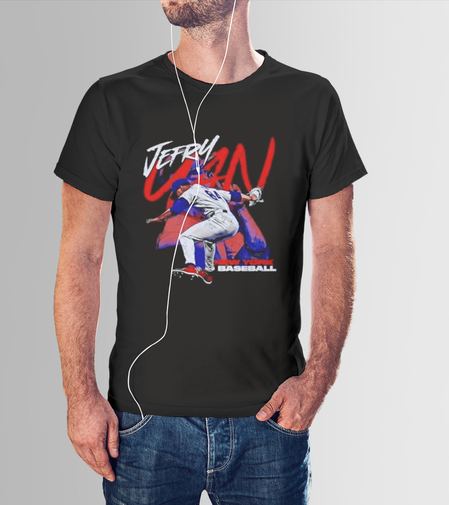 Jefry Yan New York Baseball Bootleg Pitcher Action Photo T-Shirt