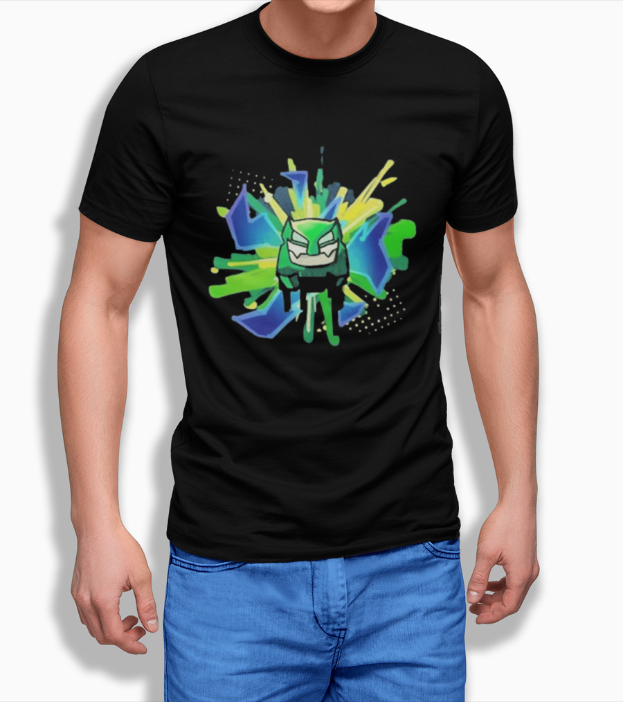 Vortrox Graffiti Green Blue Splash T-Shirt