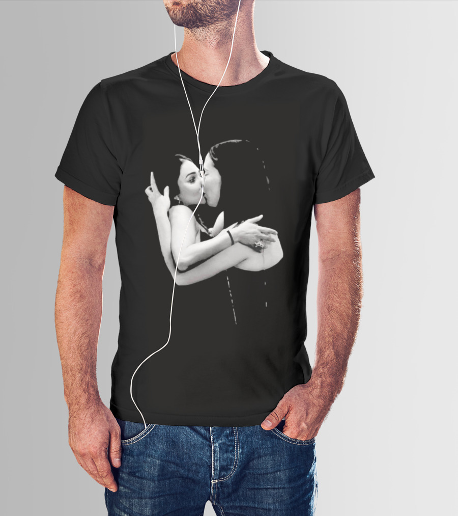 Nikita Rawal Viral Kiss Romantic Embrace T-Shirt