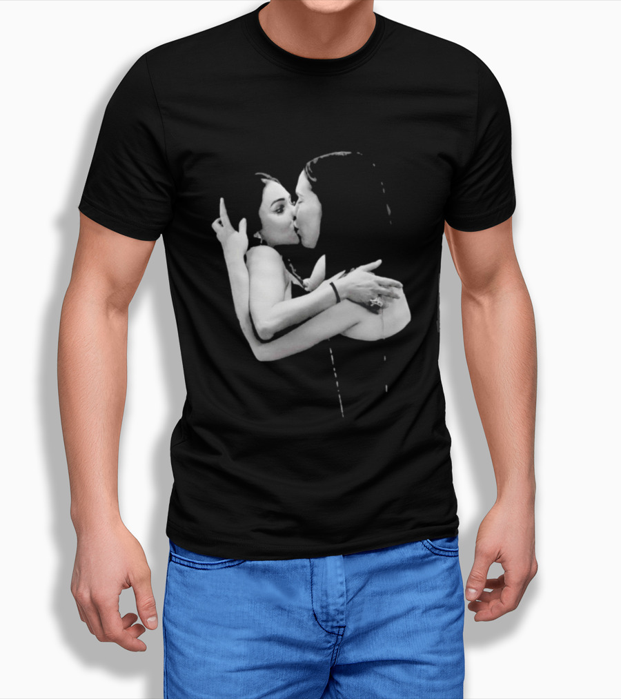 Nikita Rawal Viral Kiss Romantic Embrace T-Shirt