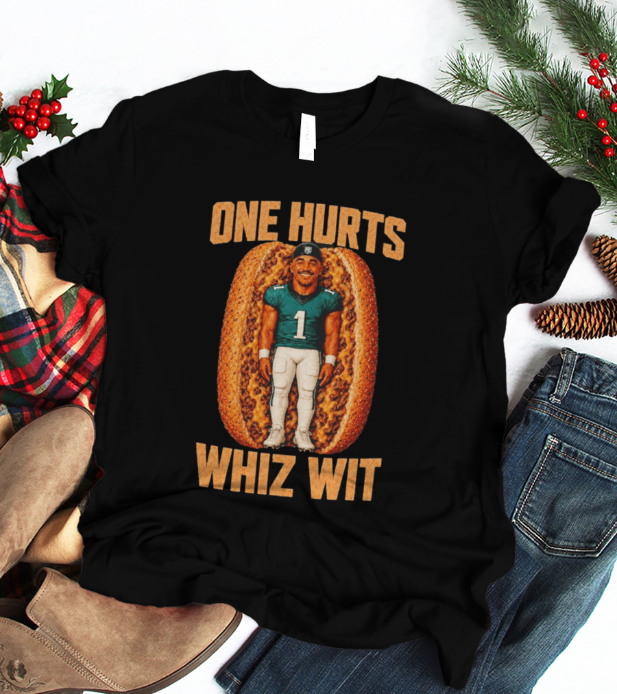 Philadelphia Eagles Jalen Hurts One Whiz Wit Cheesesteak Football Player T-Shirt