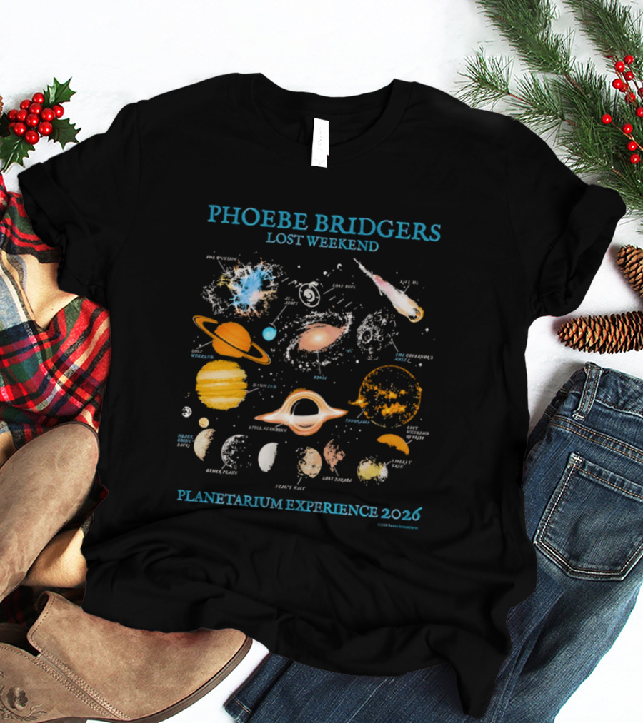 Phoebe Bridgers Lost Weekend Planetarium Experience 2026 Solar System Celestial Journey T-Shirt