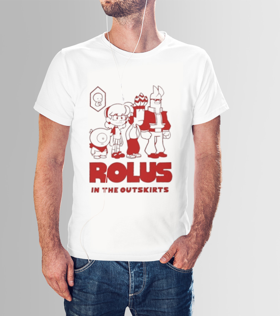 ROLUS In The Outskirts Cartoon Characters Lineup T-Shirt