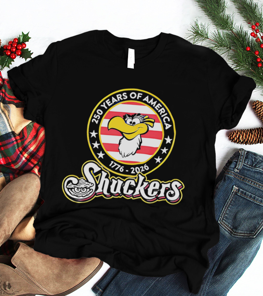 250 Years Of America 1776 2026 Shuckers With Clam And Stars T-Shirt