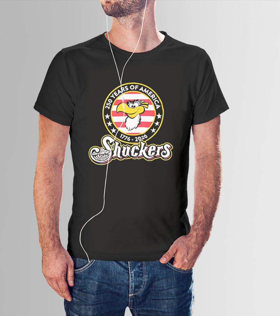 250 Years Of America 1776 2026 Shuckers With Clam And Stars T-Shirt
