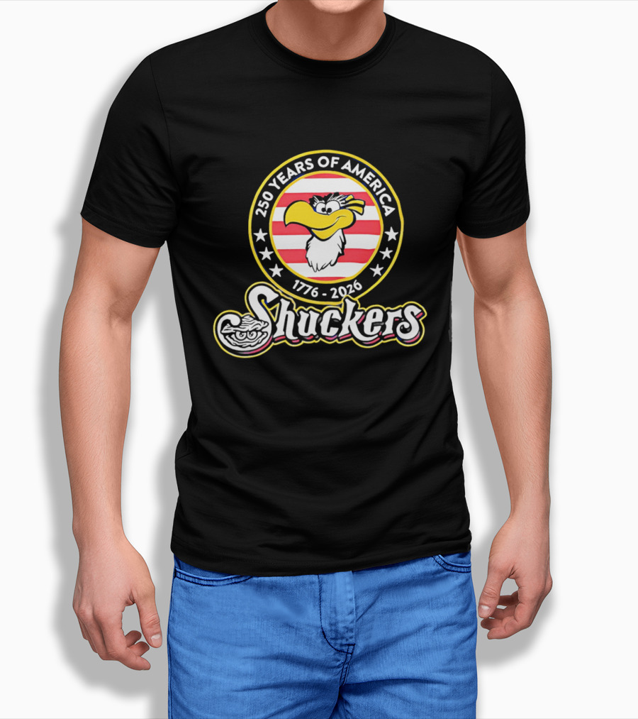 250 Years Of America 1776 2026 Shuckers With Clam And Stars T-Shirt