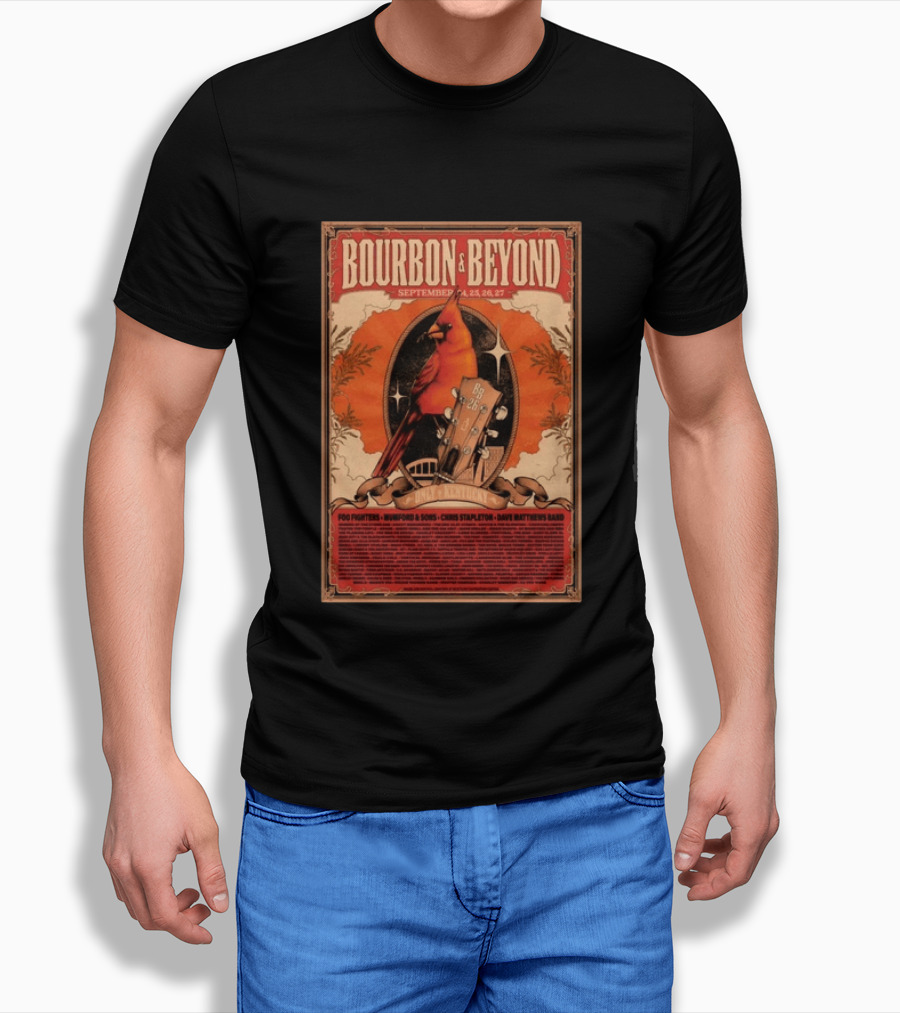 Bourbon & Beyond September 24 25 26 27 Louisville Kentucky Foo Fighters Mumford & Sons Chris Stapleton Dave Matthews Band T-Shirt