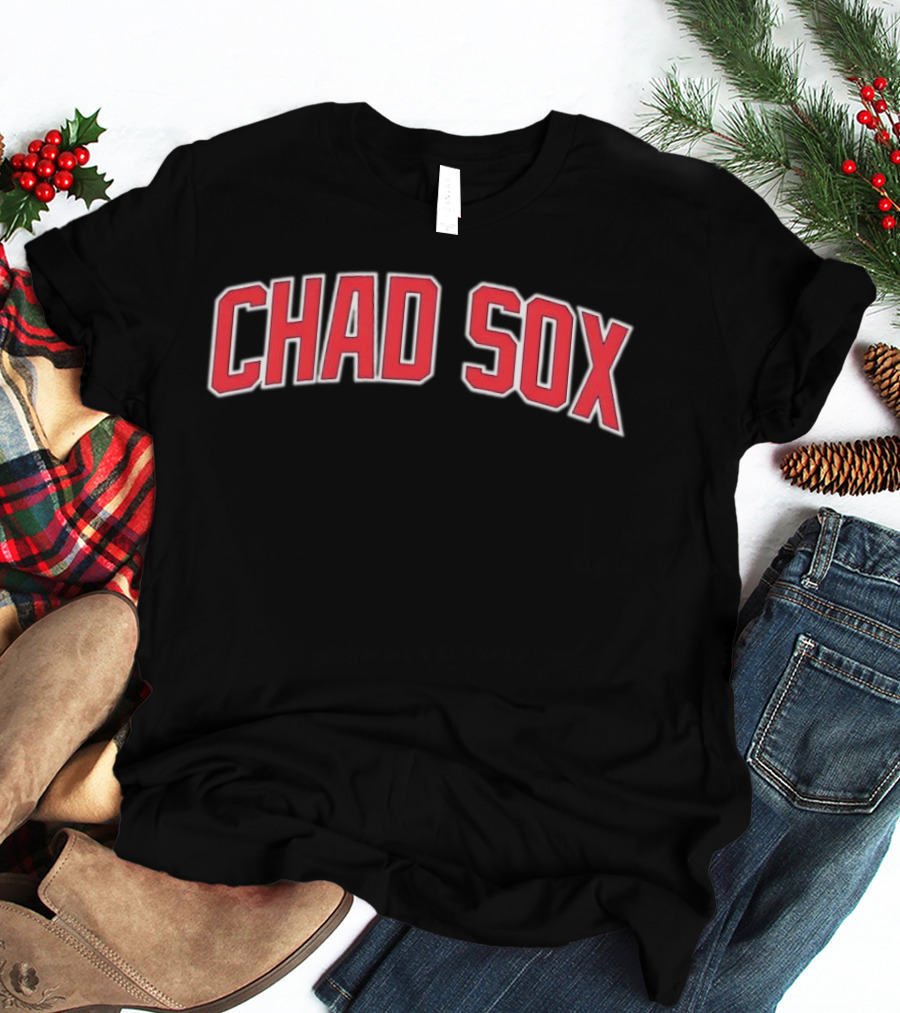 CHAD SOX Bold Red Lettering T-Shirt
