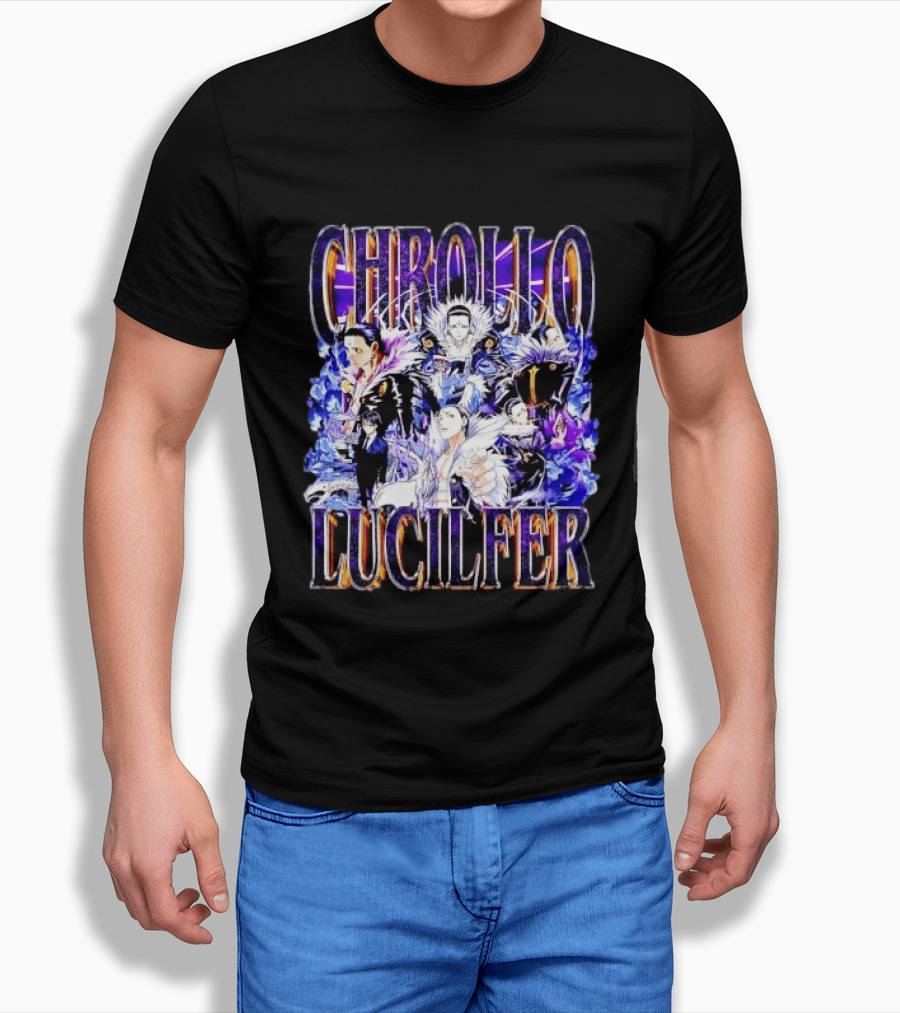 Chrollo Lucilfer Multiple Poses Purple Aura Flames Bootleg Collage Anime Hunter X Hunter T T-Shirt