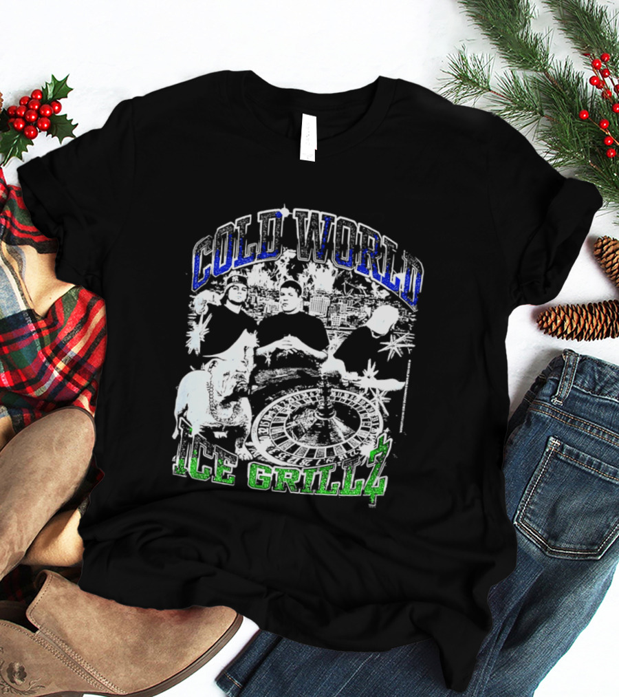 Cold World Ice Grillz Bulldog Roulette Wheel T-Shirt