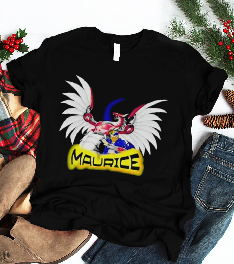 Maurice Cybernetic Dragon Winged Anime Duelist Trading Card Yellow T-Shirt