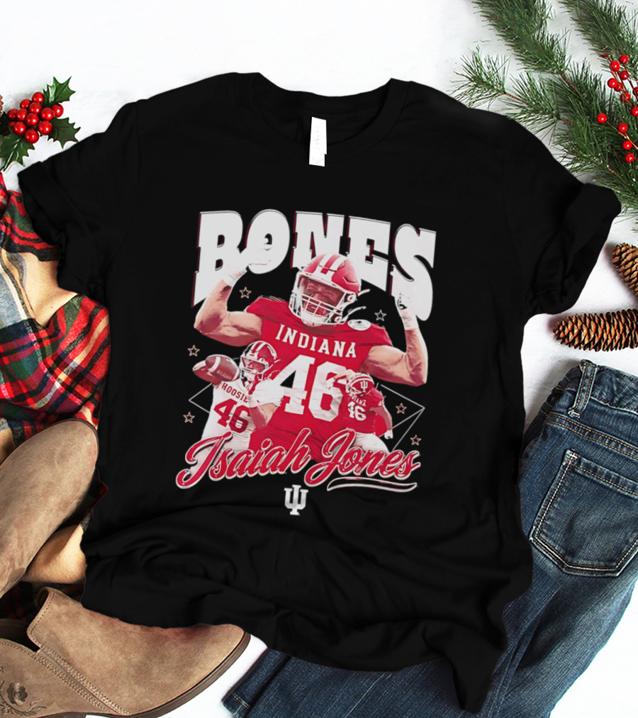 Isaiah Jones Indiana Hoosiers Football Bones 46 T-Shirt