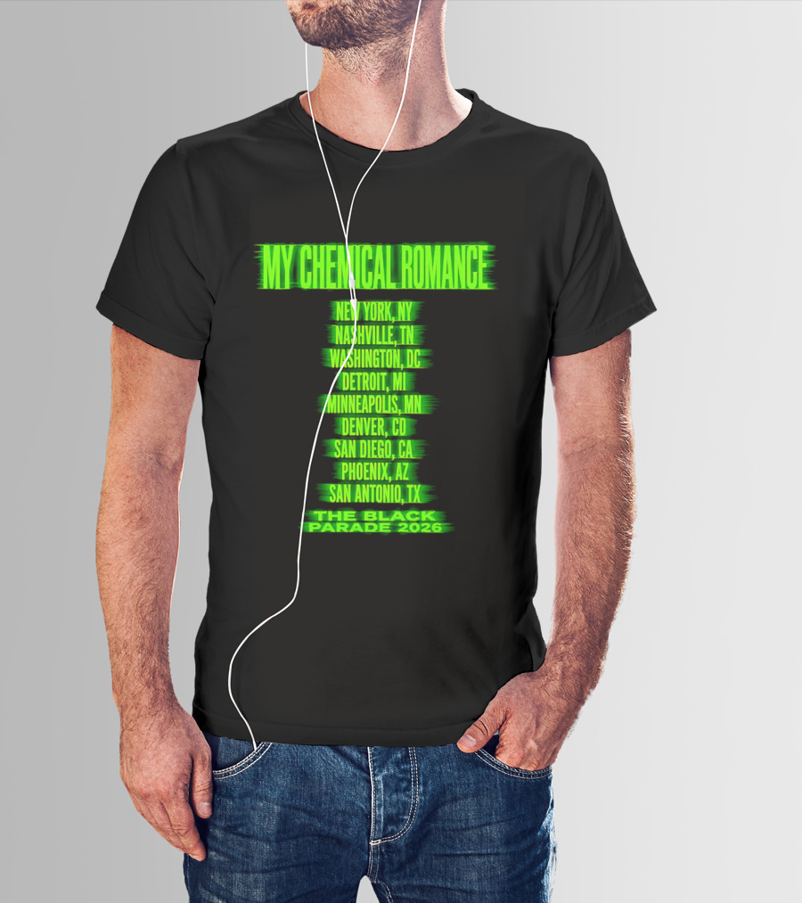 My Chemical Romance The Black Parade 2026 Nashville TN Tour Dates T-Shirt
