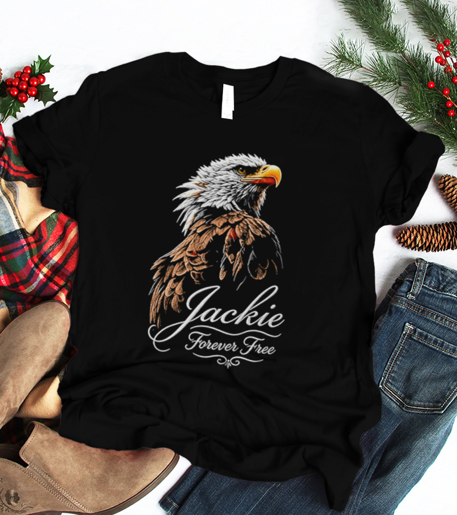 Jackie Forever Free Bald Eagle Detailed Feathers T-Shirt