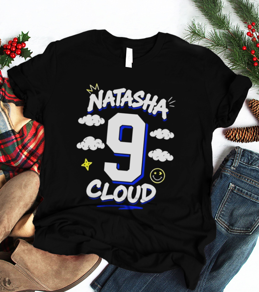 Natasha Cloud 9 Chicago Sky 2026 Clouds Stars Smiley T-Shirt
