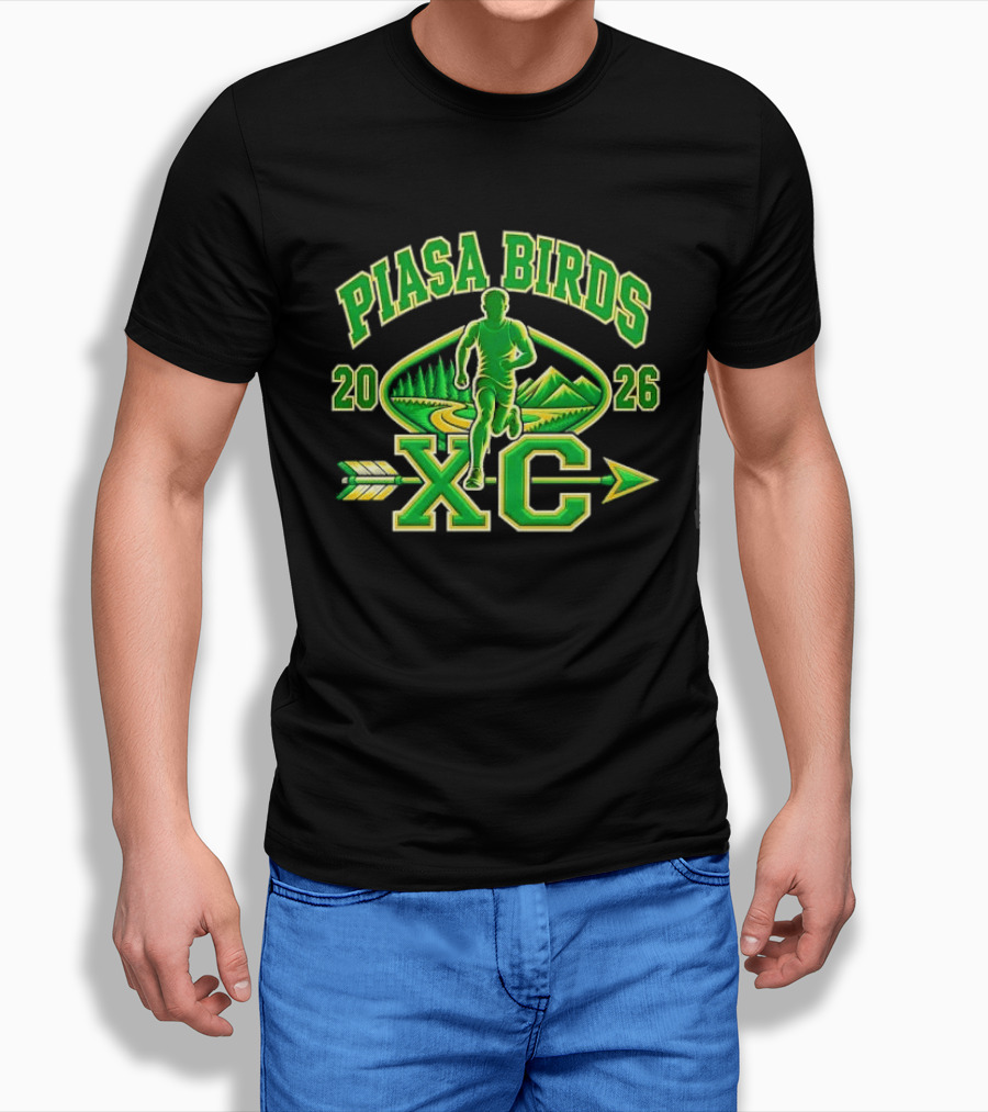 Piasa Birds XC 2026 Male Runner Forest Path Mountains T-Shirt